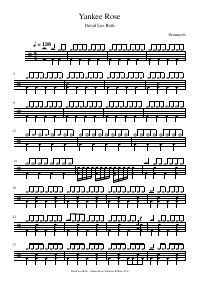 Drum score: David Lee Roth - Yankee Rose