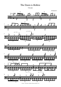 Drum score: Ulcerate - The Dawn is Hollow