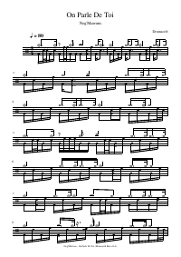 Drum score: Neg'Marrons - On Parle De Toi