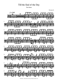 Drum score: The Kinks - Till the End of the Day