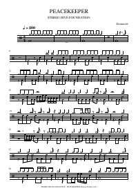 Drum score: STEREO DIVE FOUNDATION - PEACEKEEPER