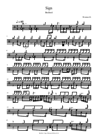 Drum score: Bedford - Sign