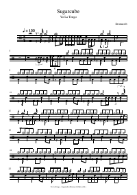 Drum score: Yo La Tengo - Sugarcube