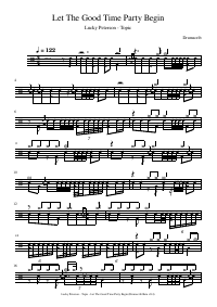 Drum score: Lucky Peterson - Topic - Let The Good Time Party Begin