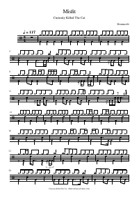 Drum score: Curiosity Killed The Cat - Misfit