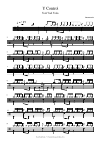 Drum score: Yeah Yeah Yeahs - Y Control