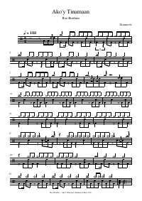 Drum score: Reo Brothers - Ako'y Tinamaan