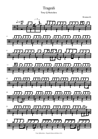 Drum score: Tony Q Rastafara - Tragedi