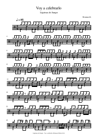 Drum score: Lágrimas de Sangre - Voy a celebrarlo