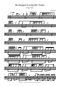 Drum score: George Jones - He Stopped Loving Her Today