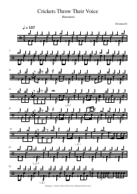 Drum score: Basement - Crickets Throw Their Voice