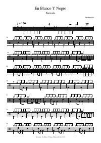 Drum score: Barricada - En Blanco Y Negro