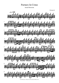 Drum score: Social Distortion - Partners In Crime