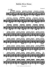 Drum score: John Hiatt - Buffalo River Home