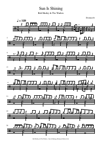 Drum score: Bob Marley & The Wailers - Sun Is Shining