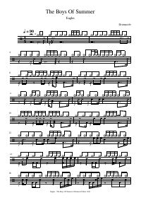 Drum score: Eagles - The Boys Of Summer