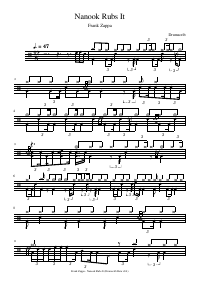 Drum score: Frank Zappa - Nanook Rubs It