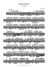 Drum score: Lax'n'Busto - Miami Beach