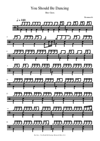 Drum score: Bee Gees - You Should Be Dancing