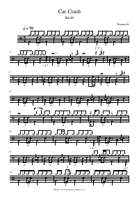 Drum score: IDLES - Car Crash