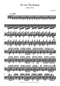 Drum score: Matthew West - We Are The Broken