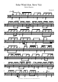 Drum score: Matteo Mancuso - Solar Wind (feat. Steve Vai)