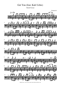 Drum score: Daniel Caesar - Get You (feat. Kali Uchis)