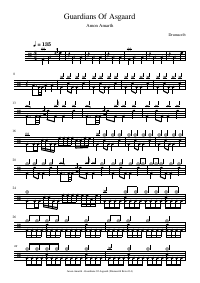 Drum score: Amon Amarth - Guardians Of Asgaard