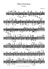 Drum score: Shushybye - Pillow Park Rock