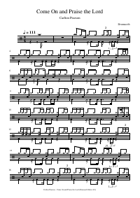 Drum score: Carlton Pearson - Come On and Praise the Lord