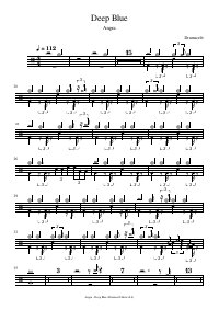 Drum score: Angra - Deep Blue
