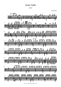 Drum score: Jared - Araw Gabi