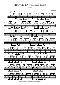 Drum score: Jazzbois - SHANGRI LA (feat. Dom Beats)