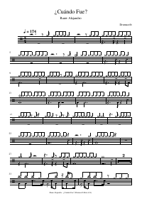 Drum score: Rauw Alejandro - ¿Cuándo Fue?