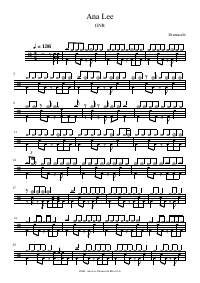 Drum score: GNR - Ana Lee