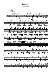Drum score: Rise Against - Endgame