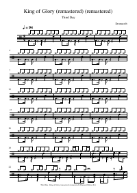 Drum score: Third Day - King of Glory (remastered) (remastered)