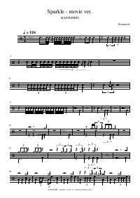 Drum score: RADWIMPS - Sparkle - movie ver.