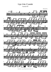 Drum score: Sanctify Her - Lips Like Cyanide