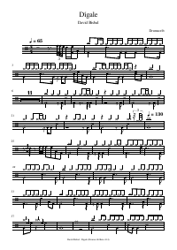 Drum score: David Bisbal - Dígale