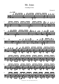 Drum score: Counting Crows - Mr. Jones