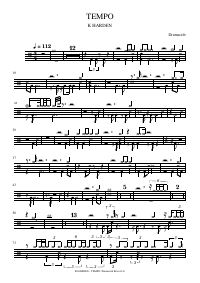 Drum score: K HARDEN - TEMPO