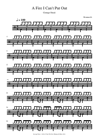 Drum score: George Strait - A Fire I Can't Put Out