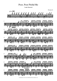 Drum score: Linda Ronstadt - Poor, Poor Pitiful Me