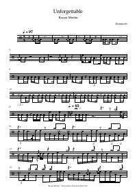 Drum score: Rayani Martins - Unforgettable