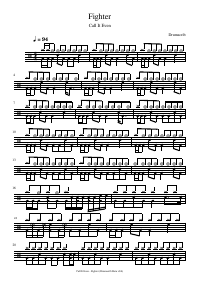 Drum score: Call It Even - Fighter