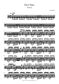 Drum score: The Boys - First Time