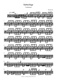 Drum score: Cardiostasis - Subterfuge