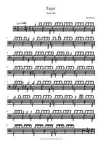 Drum score: Amir Eid - Tayer