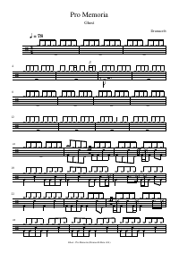 Drum score: Ghost - Pro Memoria